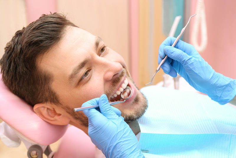 dental patient undergoing periodontal treatment