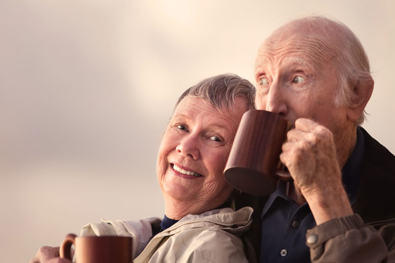 dental implant patients smiling together.