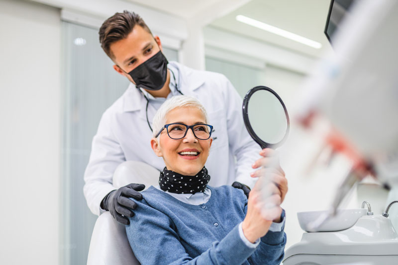 a dental patient getting dental implants.