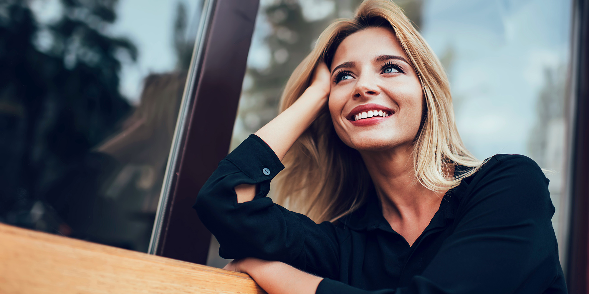 lady smiling after dental treatment