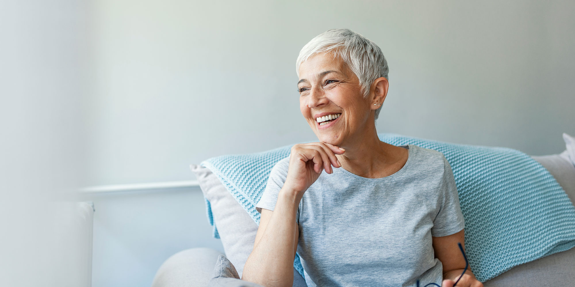 lady smiling after dental treatment